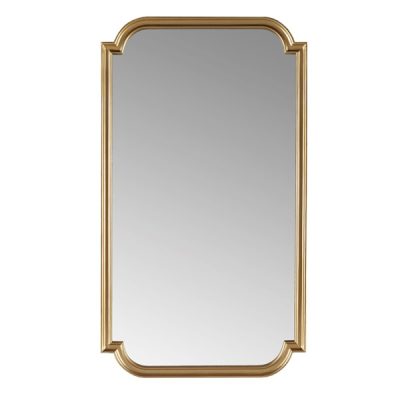 Madison Park Adelaide Gold Scalloped Wood Wall Mirror in Gold, One Size MP95F-0318