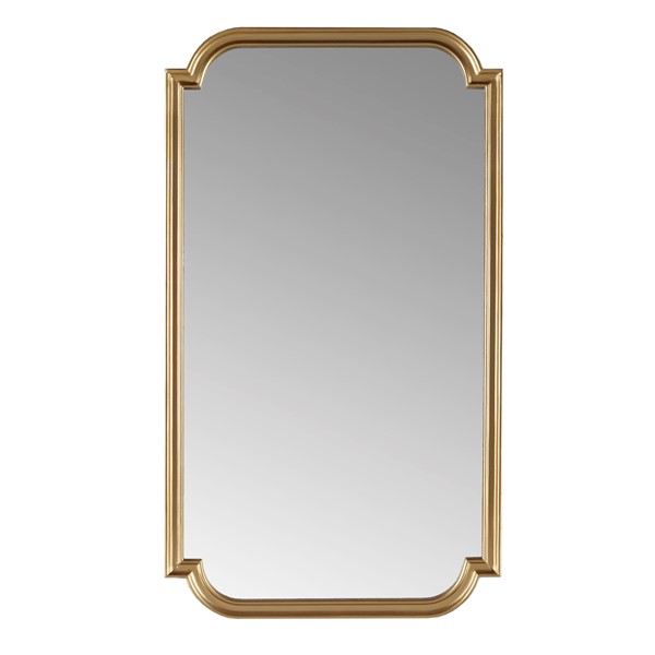 Madison Park Adelaide Gold Scalloped Wood Wall Mirror in Gold, One Size MP95F-0318