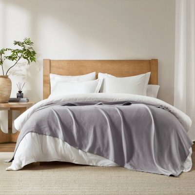 Madison Park Liquid Cotton Blanket in Grey, Full/Queen BL51N-0679