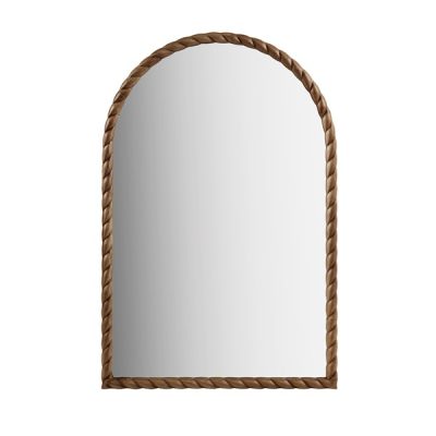Madison Park Arched Braided Wood Wall Mirror Montra Montra Montra in Brown, 24"X36"X0.98" MP95F-0368