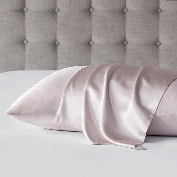 Madison Park 100% Mulberry Silk Pillowcase Single Piece in Pink, King MP21-7480 - Image 3
