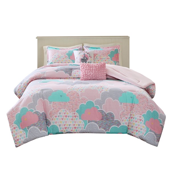 Urban Habitat Kids Cloud Cotton Printed Comforter Set in Pink, Twin UHK10-0013 - Image 4