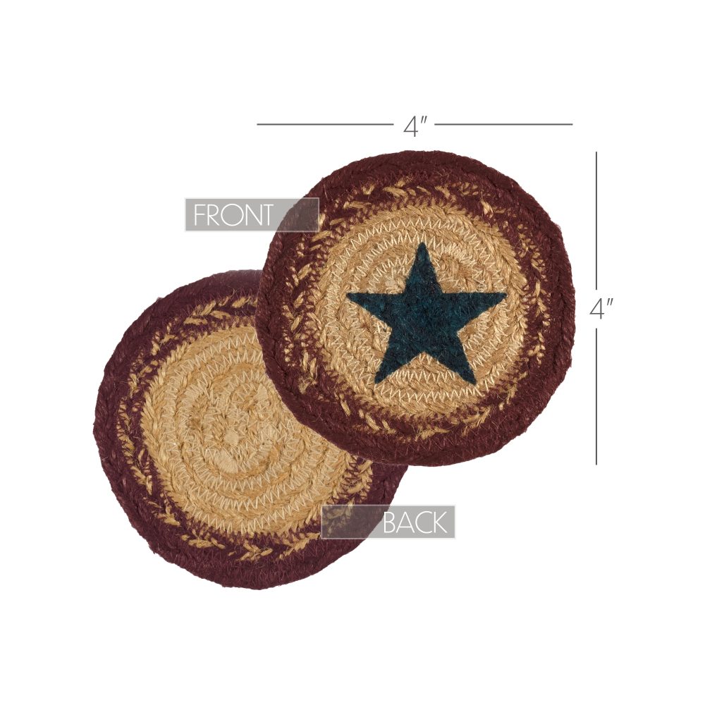 Potomac Jute Coaster Stencil Star Set of 6 - Image 7