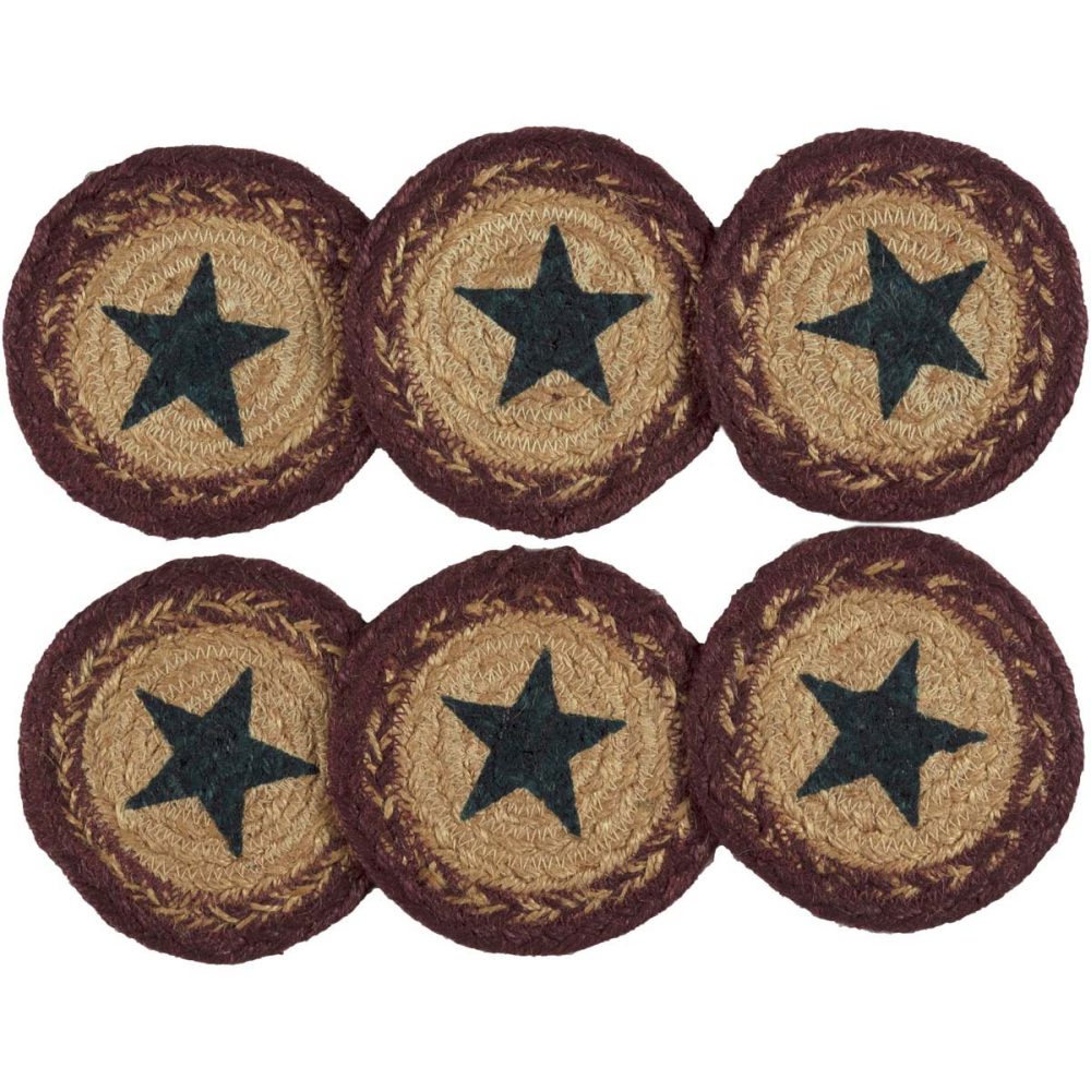 Potomac Jute Coaster Stencil Star Set of 6 - Image 3