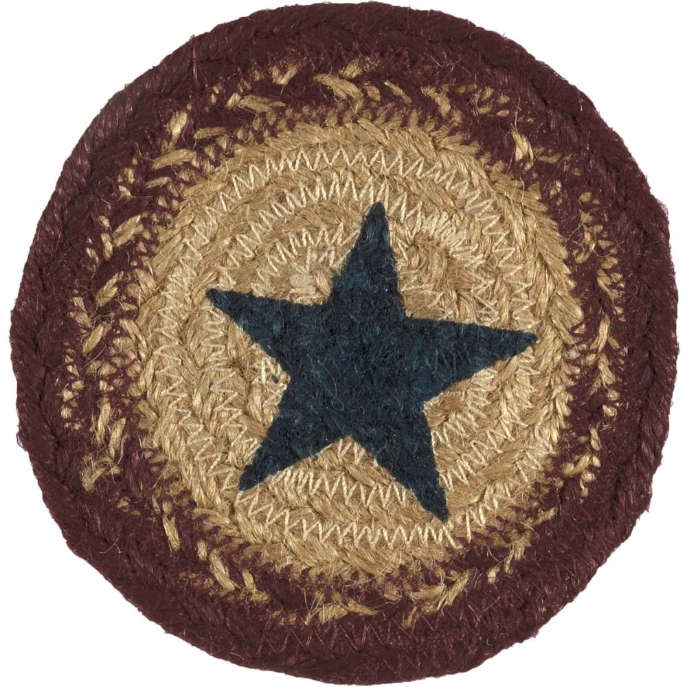 Potomac Jute Coaster Stencil Star Set of 6 - Image 4