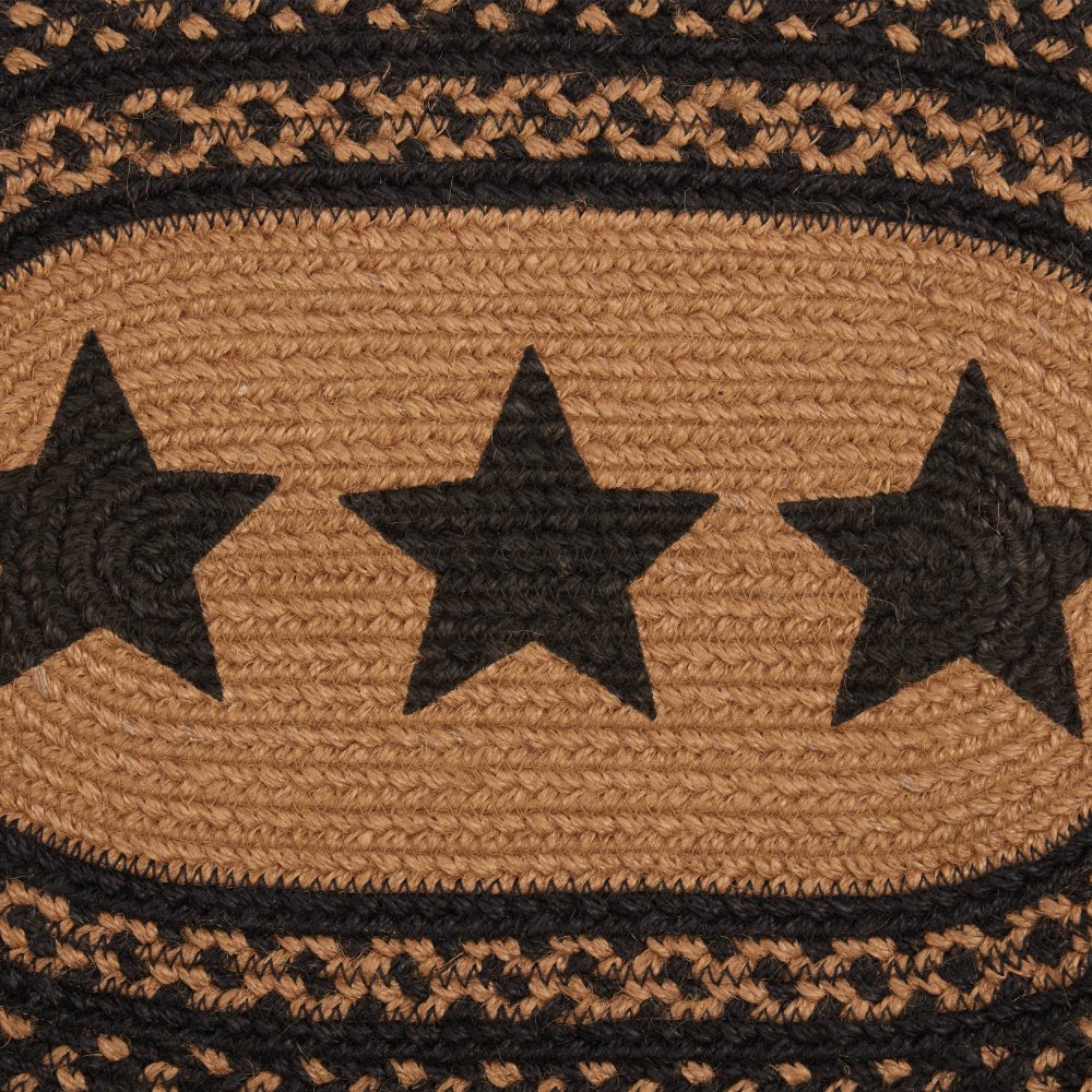 Farmhouse Jute Placemat Stencil Stars Set of 6 12x18 - Image 7
