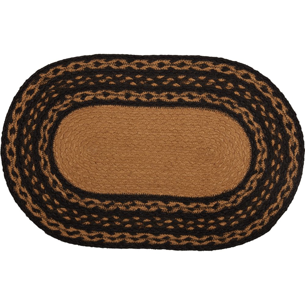 Farmhouse Jute Placemat Stencil Stars Set of 6 12x18 - Image 4