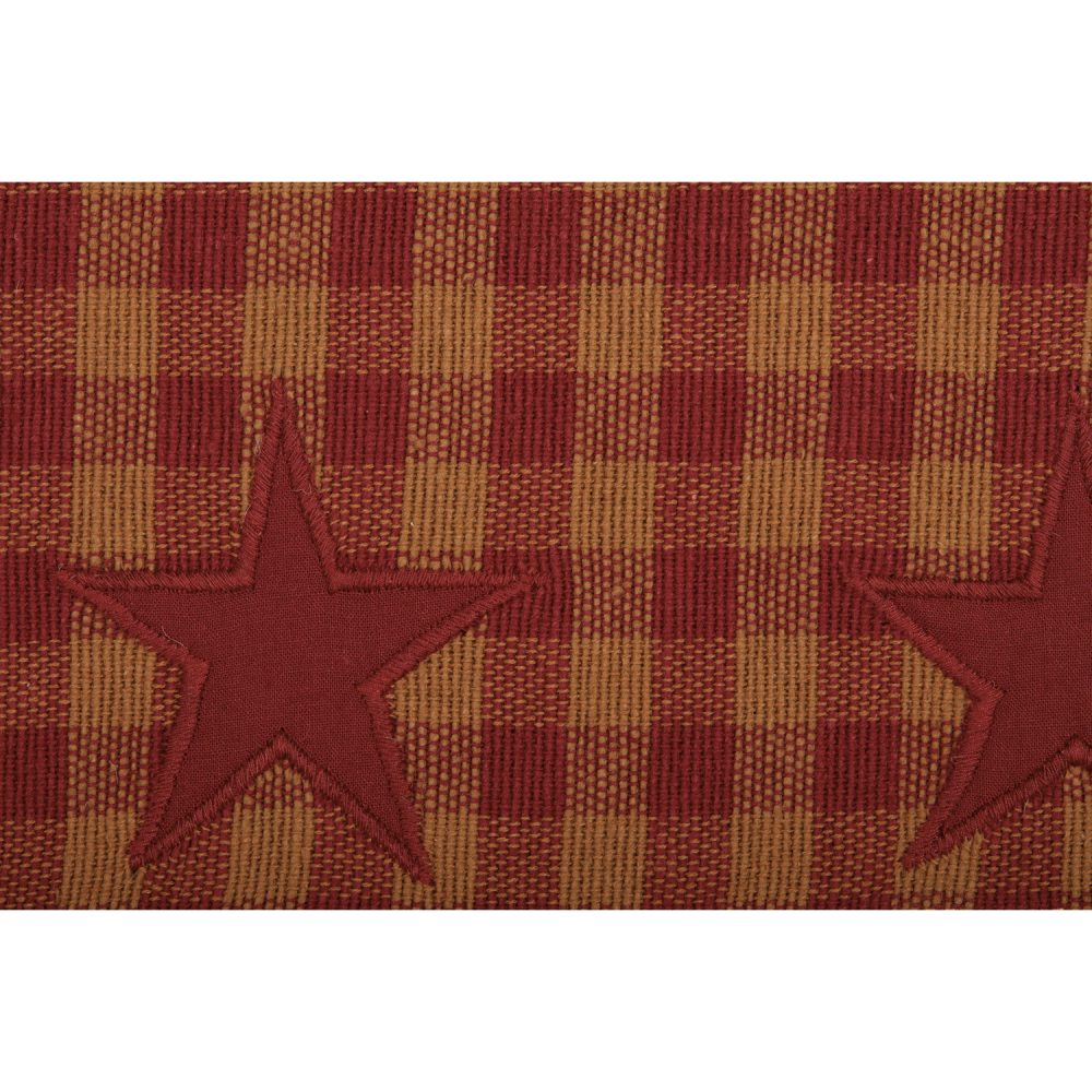 Burgundy Star Placemat Set of 6 12x18 - Image 4