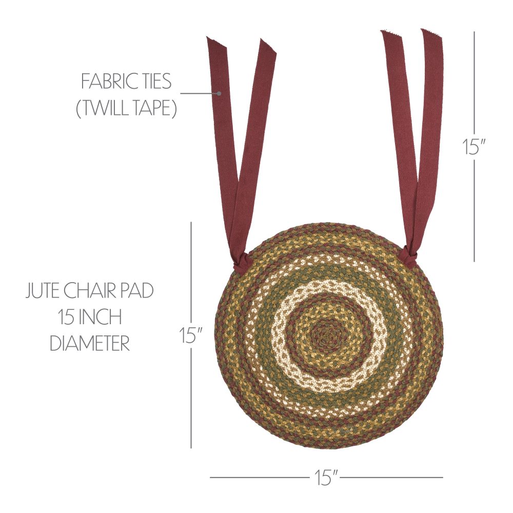 Tea Cabin Jute Chair Pad 15 inch Diameter - Image 4