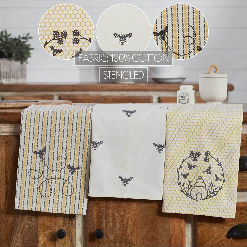 Buzzy Bees Tea Towel Set of 3 19x28 - Image 6