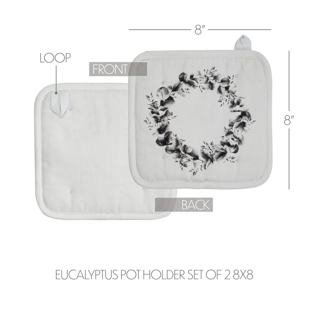 Finders Keepers Eucalyptus Pot Holder Set of 2 8x8 - Image 4