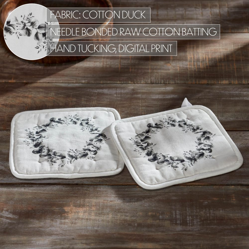 Finders Keepers Eucalyptus Pot Holder Set of 2 8x8 - Image 5