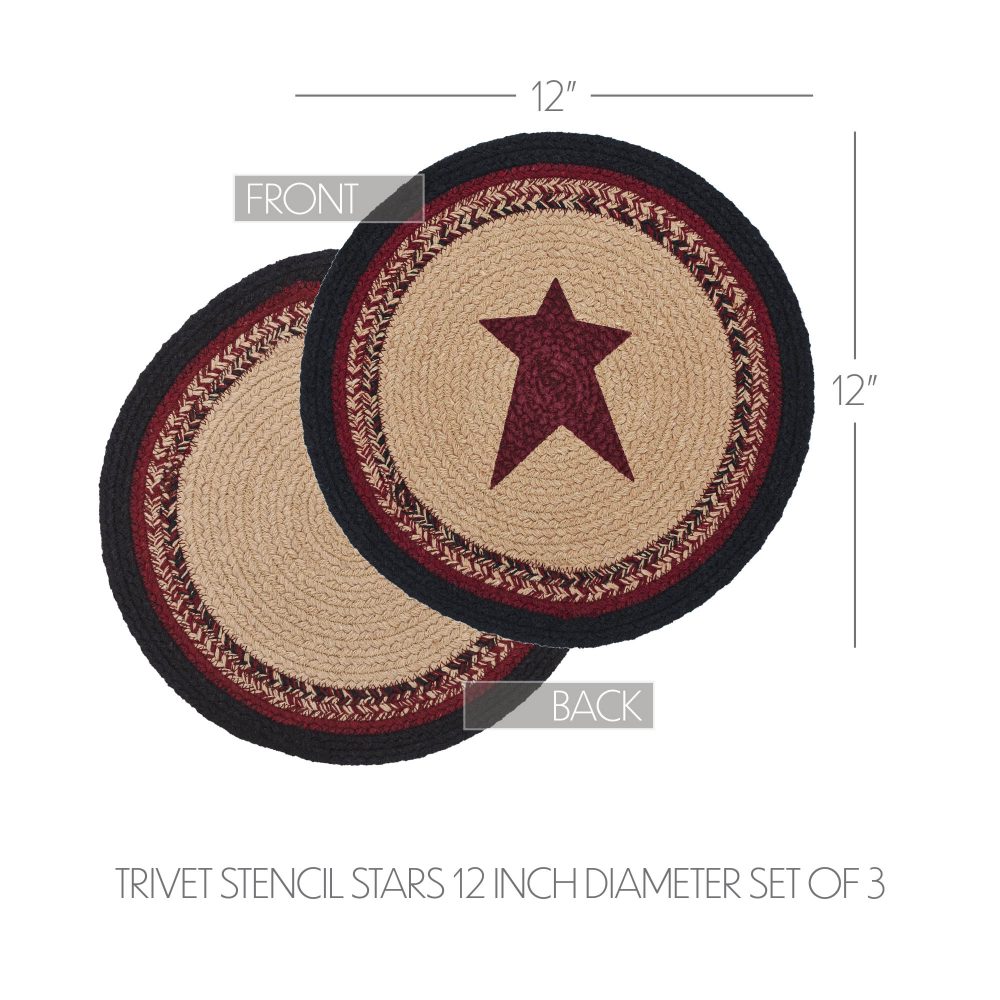 Connell Trivet Stencil Stars 12 inch Diameter Set of 3 - Image 4