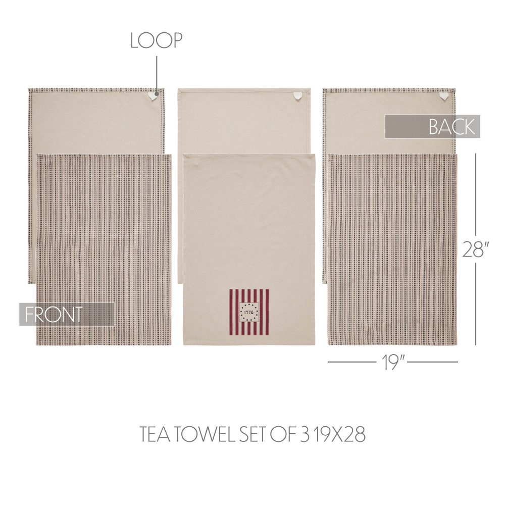 My Country Tea Towel Set of 3 19x28 - Image 5