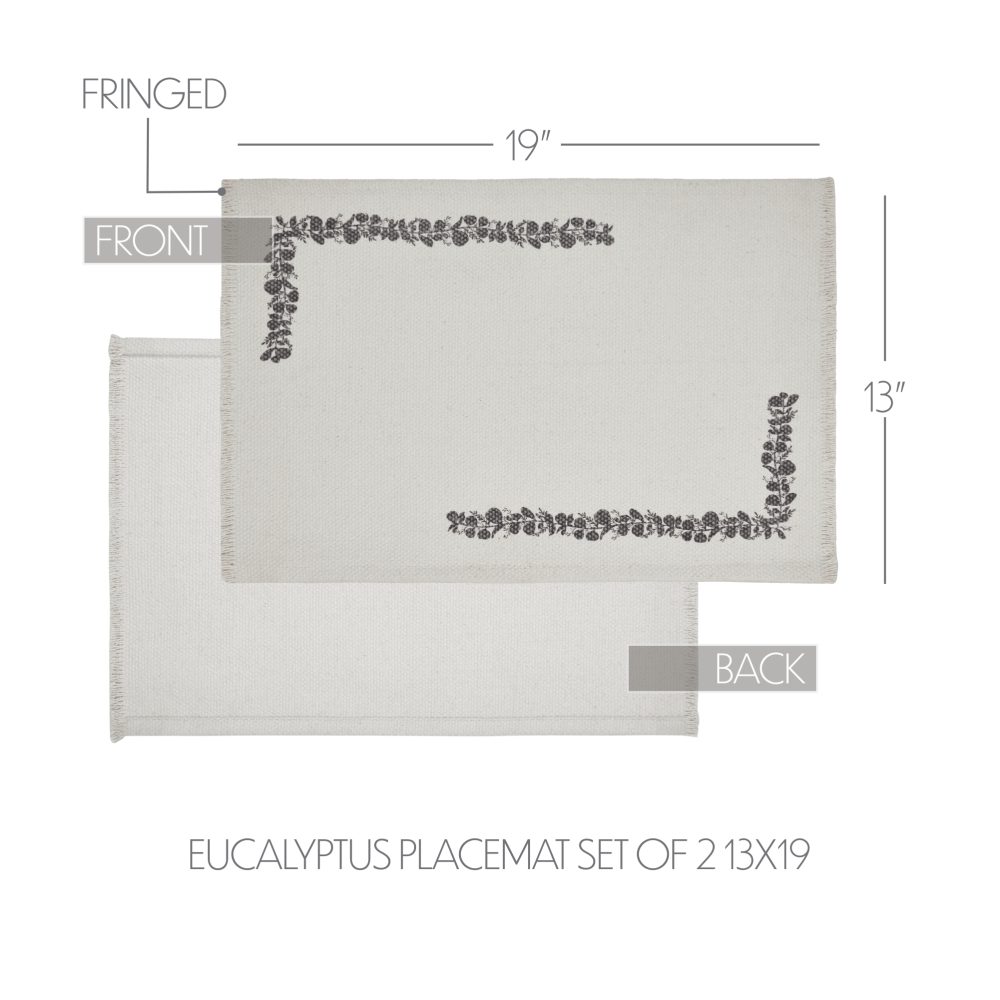 Finders Keepers Eucalyptus Placemat Set of 2 13x19 - Image 5