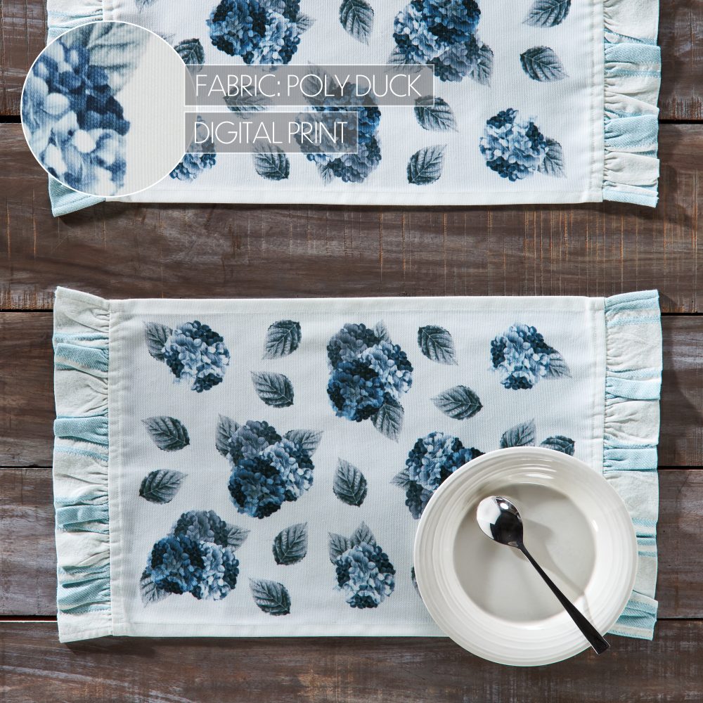 Finders Keepers Hydrangea Ruffled Placemat Set of 2 13x19 - Image 5