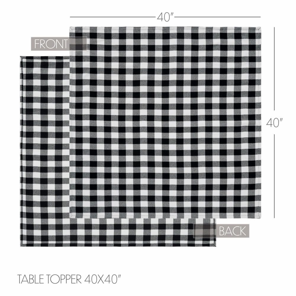 Annie Buffalo Check Black Table Topper 40x40 - Image 4