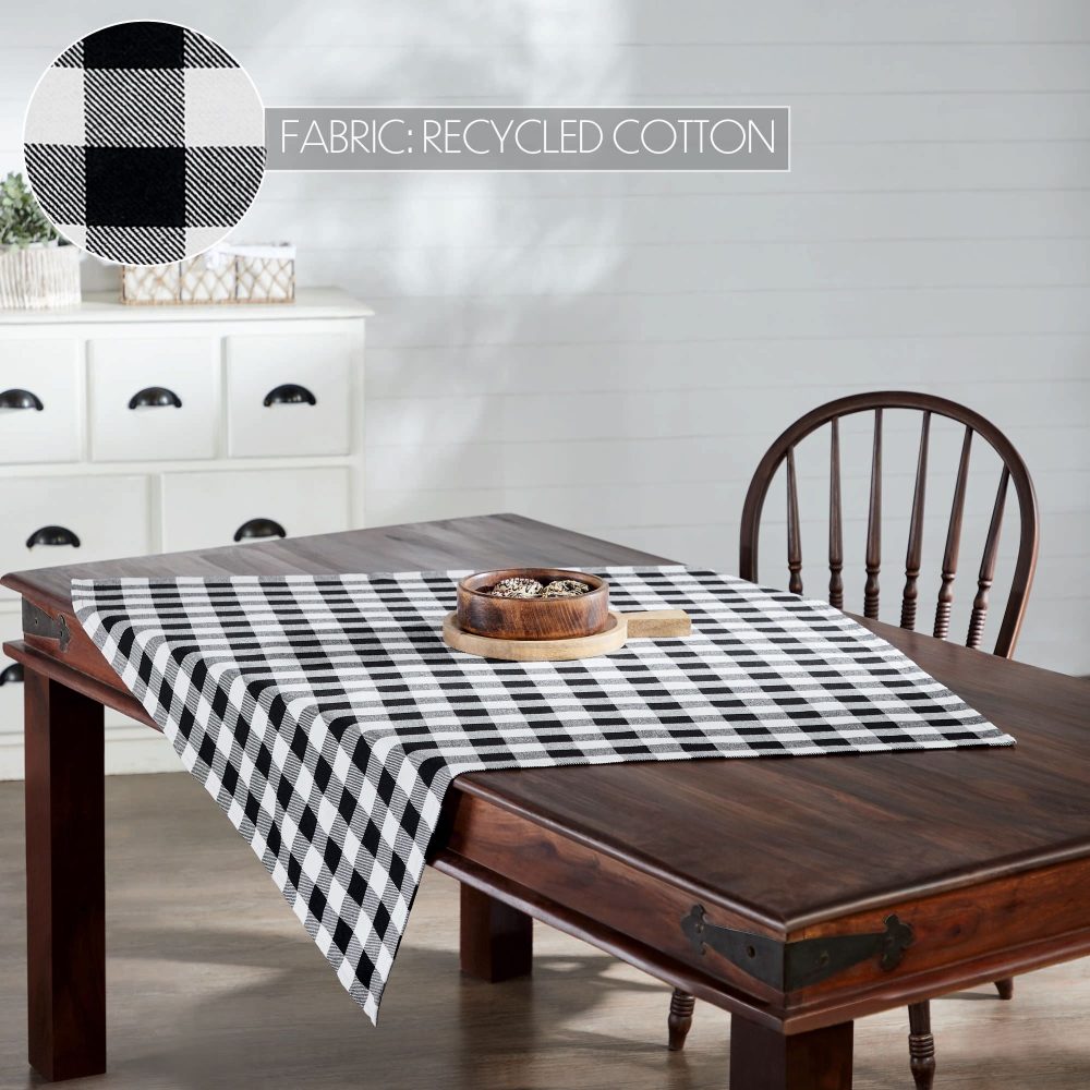 Annie Buffalo Check Black Table Topper 40x40 - Image 5