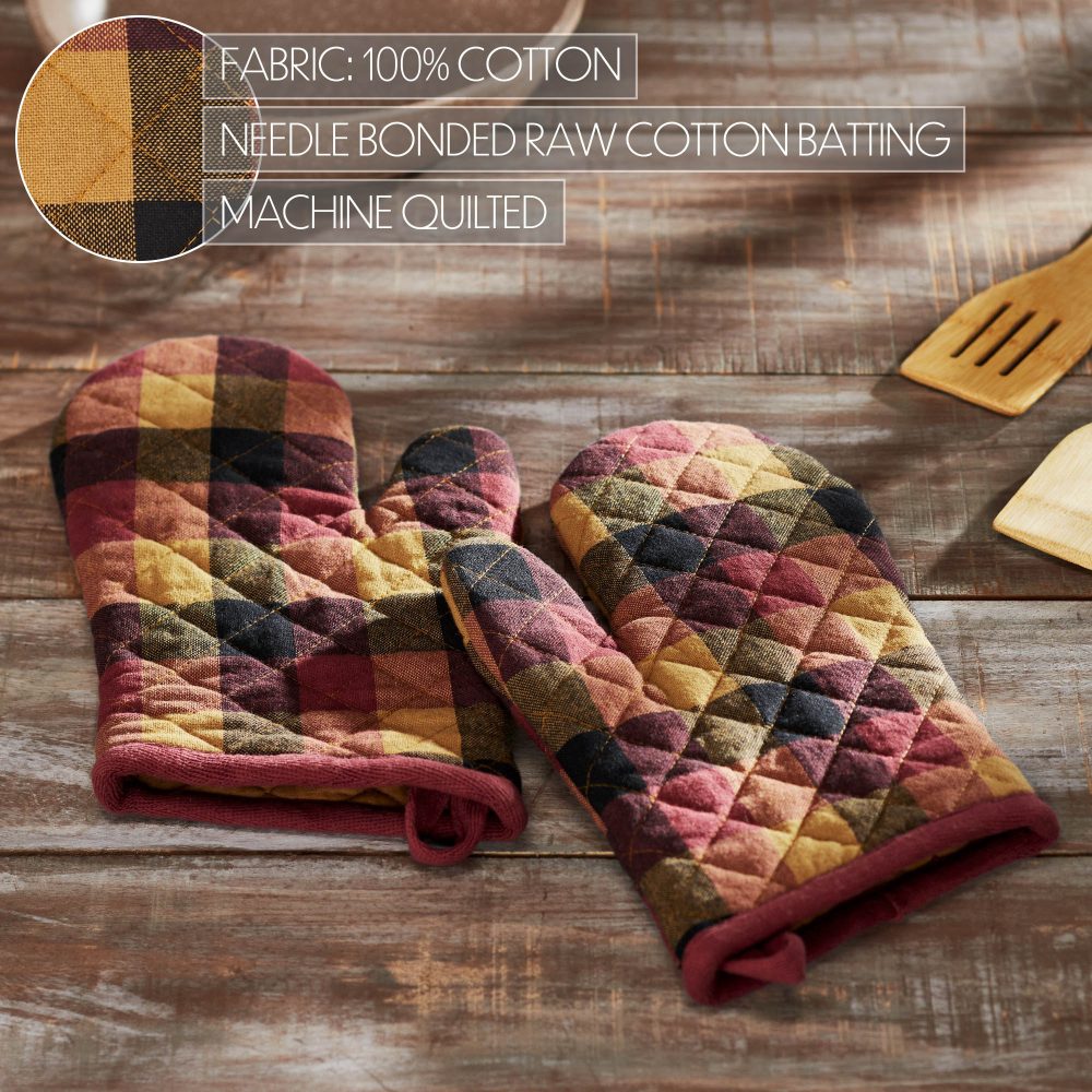 Heritage Farms Primitive Check Oven Mitt Set of 2 - Image 5