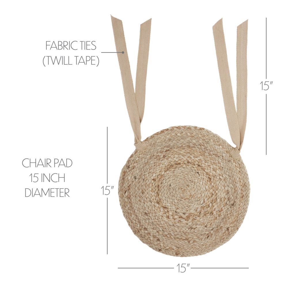 Natural Jute Chair Pad 15 inch Diameter - Image 4