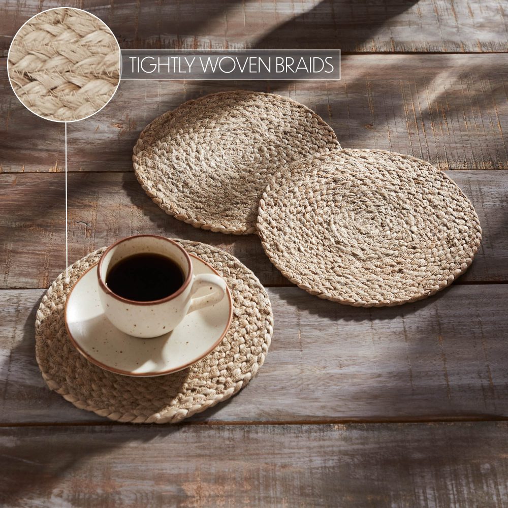 Natural Jute Trivet 8 inch Diameter Set of 3 - Image 5
