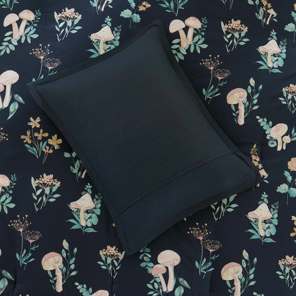 Intelligent Design Gwen Mushroom Garden Comforter Set in Navy, Twin/Twin XL ID10-2493 - Image 6