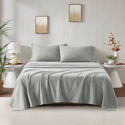 True North by Sleep Philosophy Micro Fleece Sheet Set in Grey, Twin XL SHET20-735
