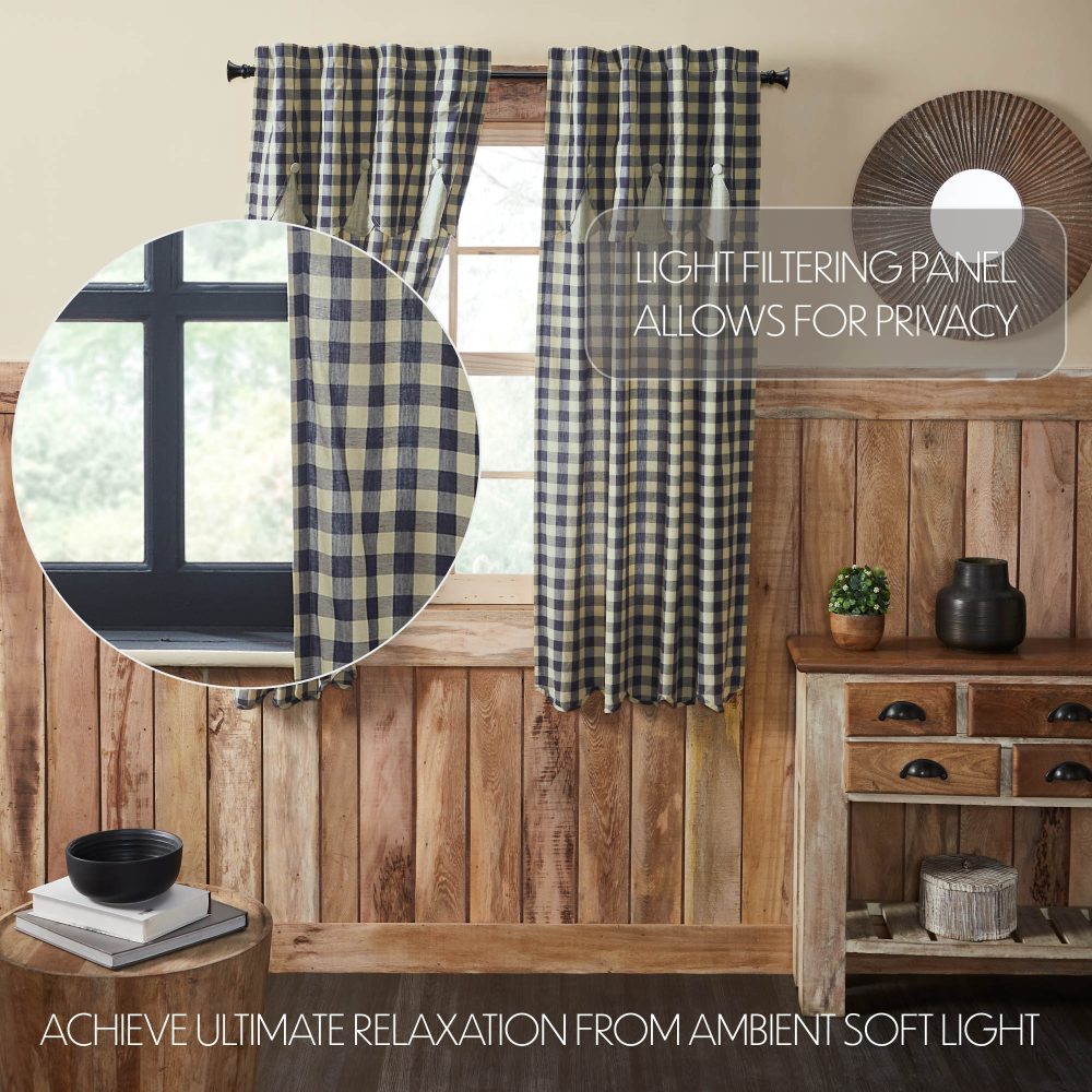 My Country Short Panel with Attached Scalloped Layered Valance Set of 2 63x36 - Image 4