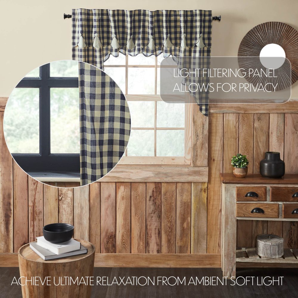 My Country Scalloped Layered Swag Set of 2 36x36x16 - Image 4