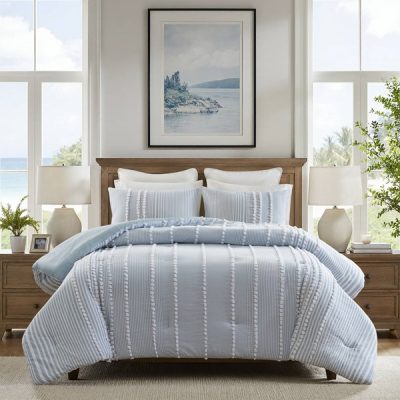 Harbor House Blue Anslee 3 Piece Cotton Yarn Dyed Comforter Set in Blue, Full/Queen HH10-1995