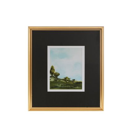 Madison Park Across The Plains 1 Framed Glass and Double Matted Abstract Landscape Wall Art, One Size MT95G-0029