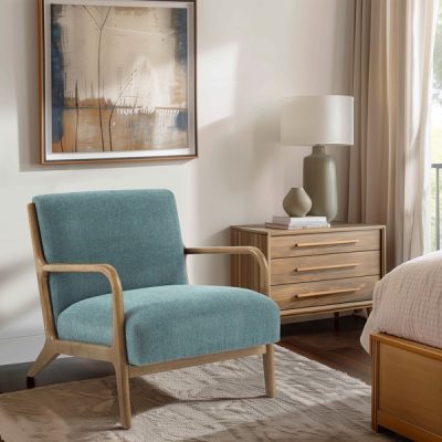 INK+IVY Novak Mid-Century Modern Accent Armchair in Teal, One Size II100-0434