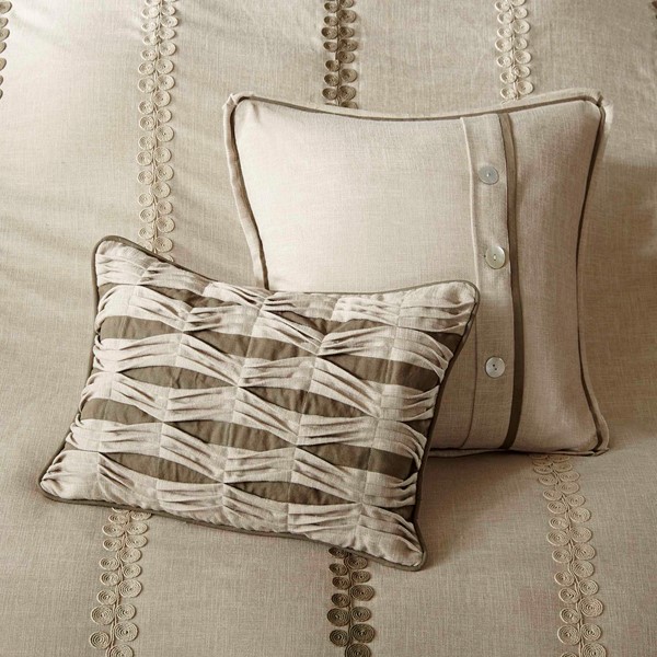 Madison Park Signature Chateau Comforter Set in Linen, King MPS10-208 - Image 5
