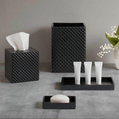 Nomad Home Resin Bath Accessories set in Onyx, One Size NH90-0073