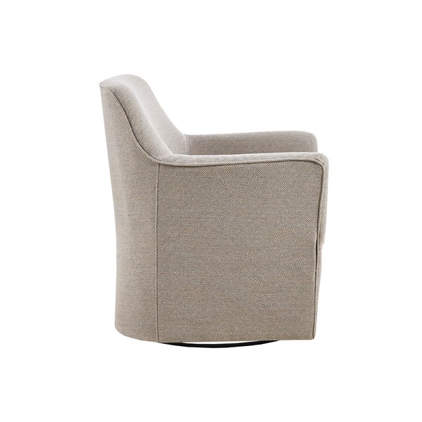 Madison Park Augustine Swivel Glider Chair in Grey/Taupe, One Size MP103-0825 - Image 3
