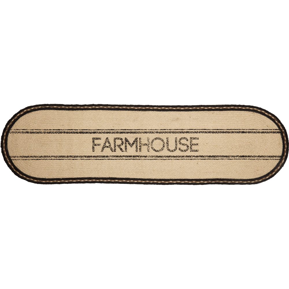 Sawyer Mill Charcoal Creme Farmhouse Jute Runner 13x48 - Image 5