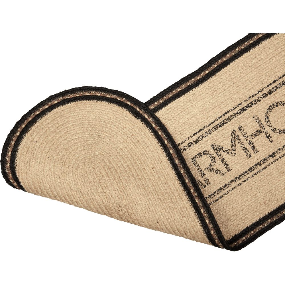 Sawyer Mill Charcoal Creme Farmhouse Jute Runner 13x48 - Image 6