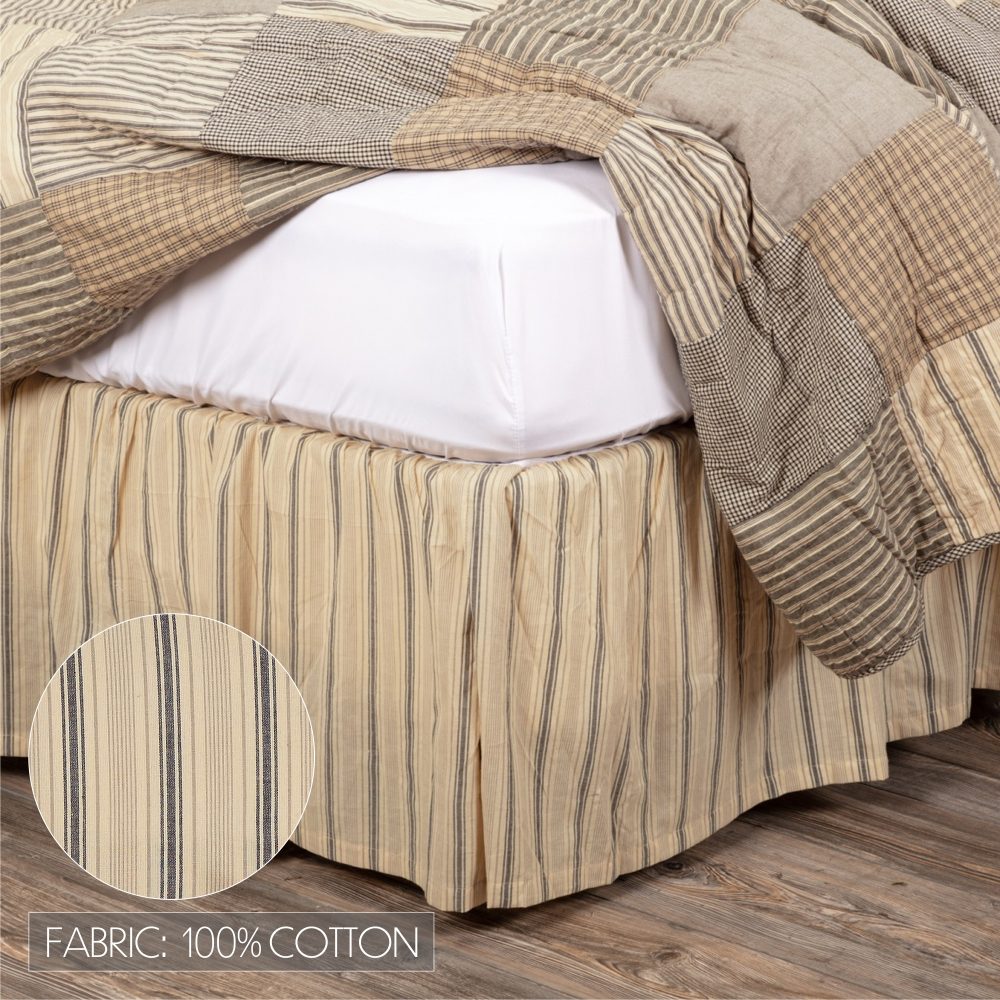 Sawyer Mill Charcoal King Bed Skirt 78x80x16 - Image 3
