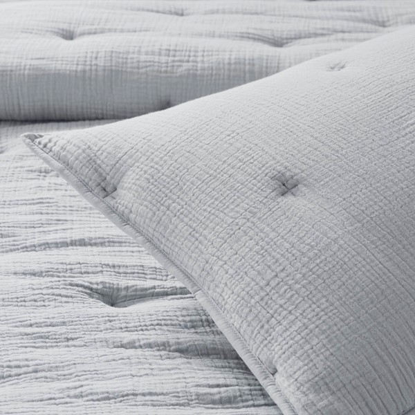 Harbor House Blue Breeze cotton gauze embroidered Euro Sham in Blue, Euro Sham HH11-1892 - Image 7