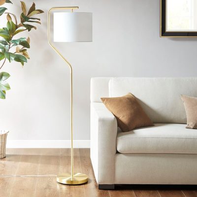 510 Design Aster Angular Arched Metal Floor Lamp in Gold, One Size FB154-1164