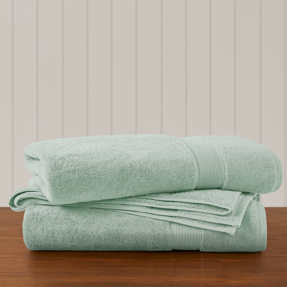 Madison Park Signature 800GSM 100% Cotton Bath Sheet 2 Piece Set in Seafoam, 34x68" - 2PK MPS73-528 - Image 6
