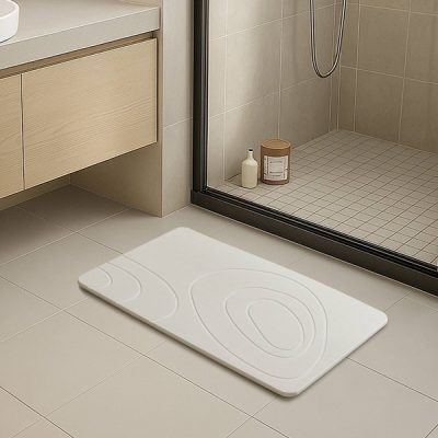 Nomad Home Diatom Bath Mat in Soft Snow, One Size NH72-0100