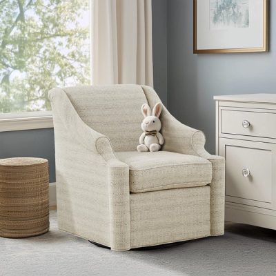 Madison Park Justin Swivel Glider Chair in Tan, One Size MP103-0937