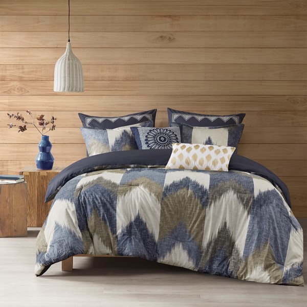 INK+IVY Alpine Cotton Comforter Mini Set in Navy, King/Cal King II10-553 - Image 4