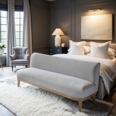 Chapel Hill Laguna Kitchen Sofa in Light Grey, One Size CH106-0059