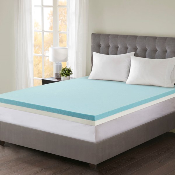 Sleep Philosophy 4" Gel Memory Foam with 3M Cover Mattress Topper in White, Twin BASI16-0450 - Image 3