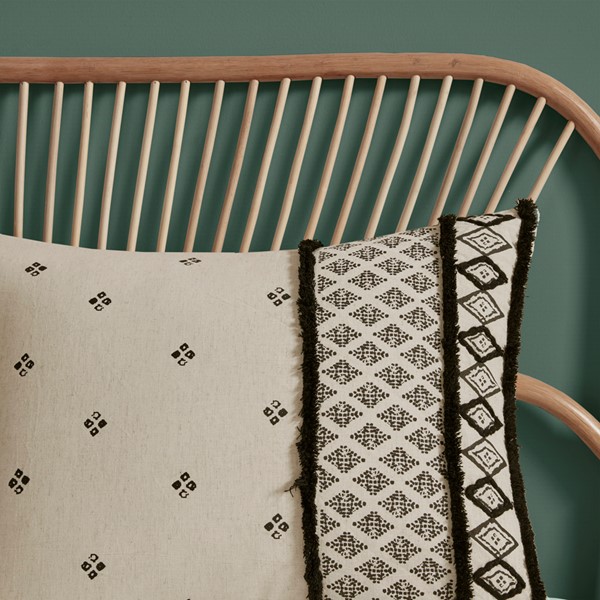 INK+IVY Marta 3 Piece Flax and Cotton Blended Duvet Cover Set in Natural, Full/Queen II12-1110 - Image 3