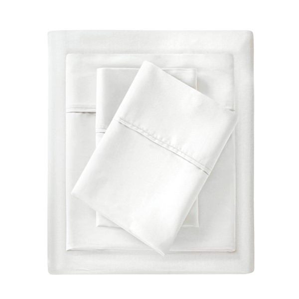 Madison Park 1500 Thread Count Cotton Blend 2 PC Pillowcases in White, King MP21-4844 - Image 2