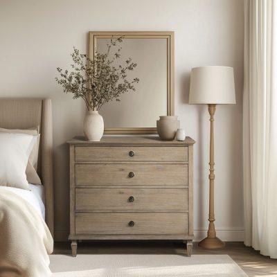 Madison Park Signature Victoria 4-drawer wood dresser (40") in Light Natural, One Size MPS137-0004