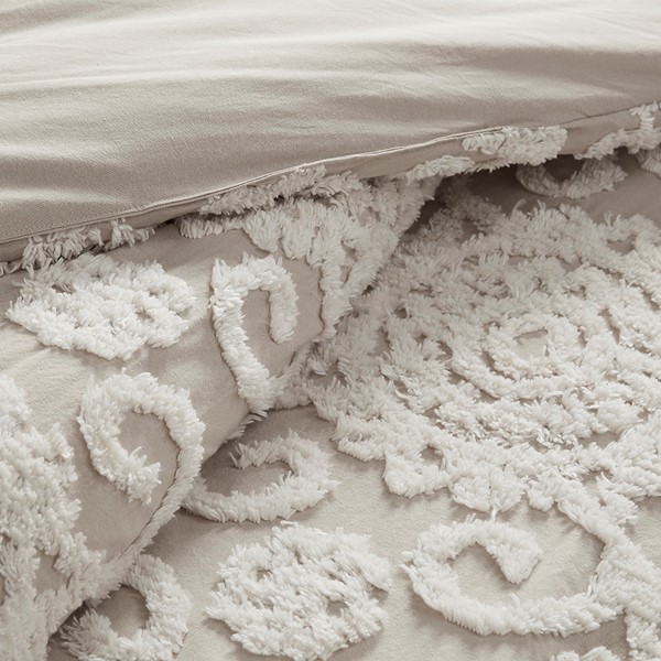 Harbor House Blue Suzanna Cotton Comforter Mini set in Taupe, Full/Queen HH10-1646 - Image 2